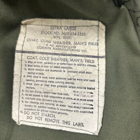 Vintage M-65 Field Jacket – Camo Military Coat | Rugged Tactical Utility - XL - Picture 7 of 7